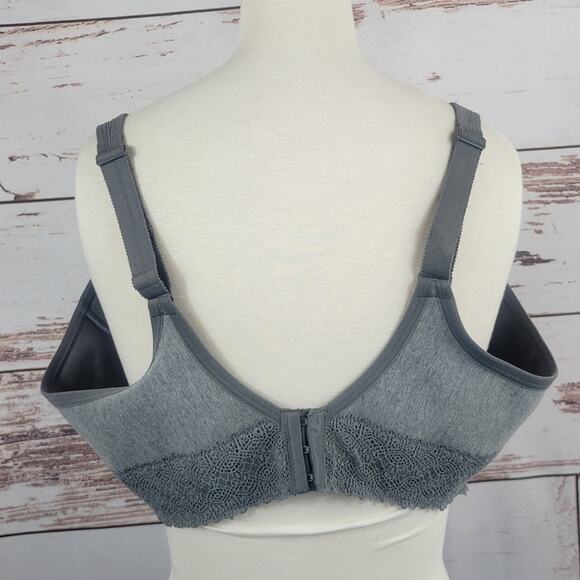 Cacique Unlined Full Coverage No Wire Bras Set of 3 Black Grey Size 46C - Picture 14 of 16